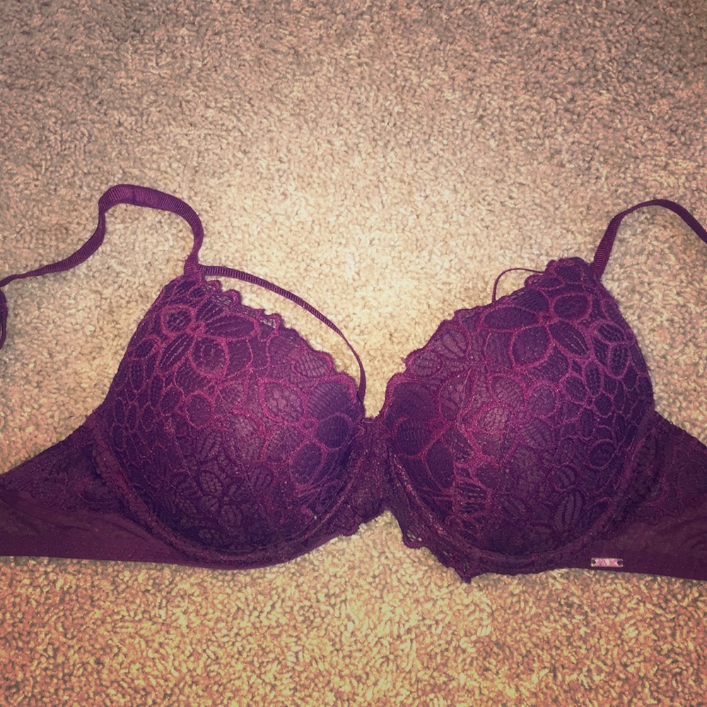 Victoria Secret Pink 34D Maroon Bra